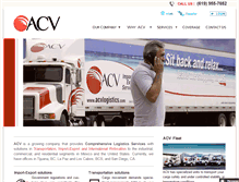 Tablet Screenshot of acvlogistics.com